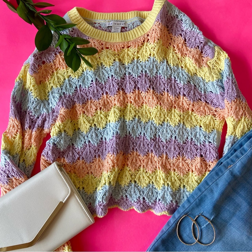 Multicolor Crochet Sweater